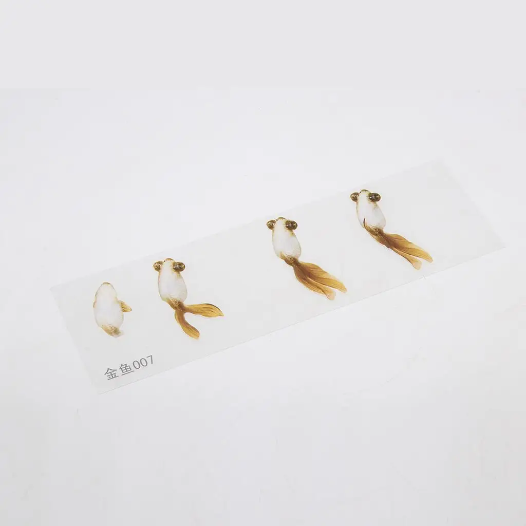 Fish Sticker Resin Painting Supplies Goldfish Stickers 3d Decorative Sticker for Resin Micro Landscape Wall Decor