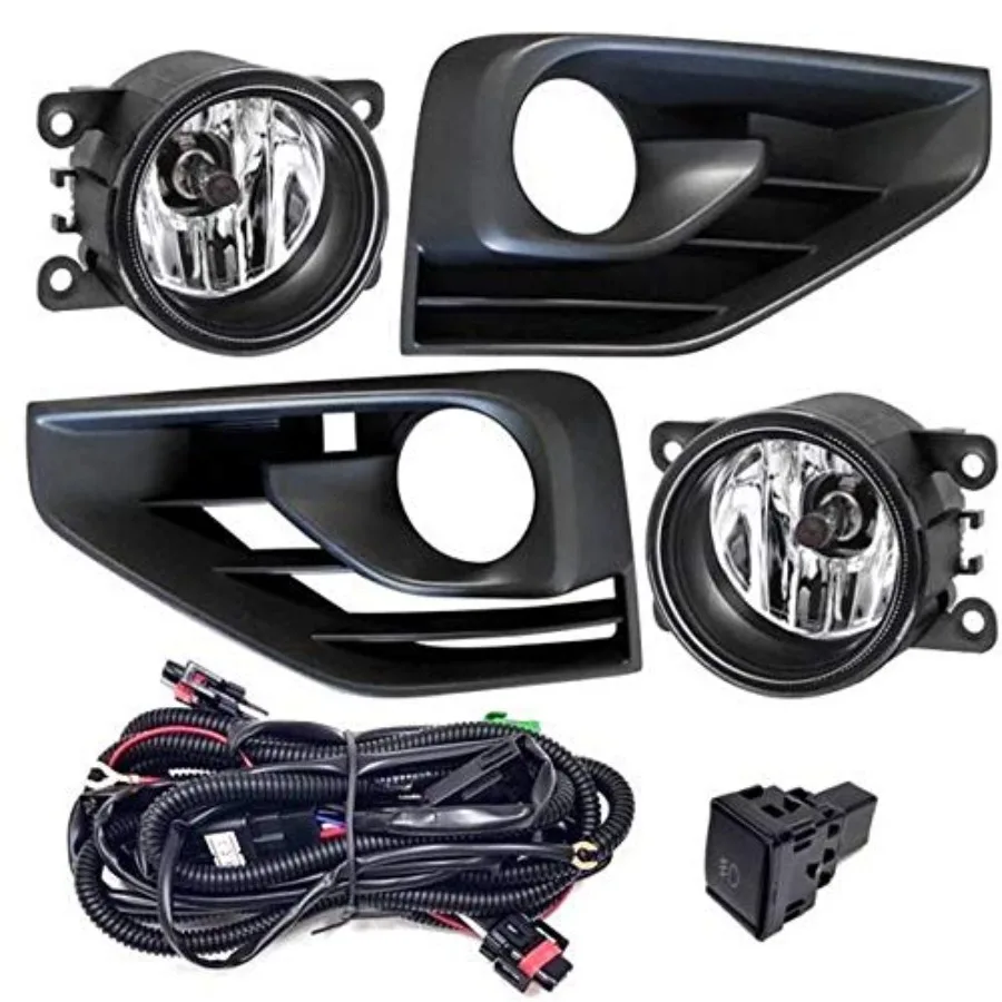 

Universal Fog Light Kit Compatible with 20172018 Nissan Pathfinder for Enhanced Night Driving Visibility Includes Bezel Mounts