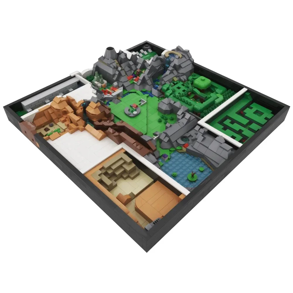 

MOC-212291 Zeldaed Ocarina of Time Map Building Blocks Model Game Zeldaed Map of Hyrule Bricks Assembly Toys Kids Birthday Gifts