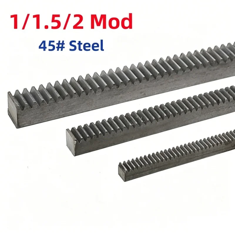 1-15-2-モッドギアラック-45--スチール製1m-15m-2mストレート歯車駆動ラック-15x15x200-15x15x495-12x12x500-15x15x500-20x20x500mm