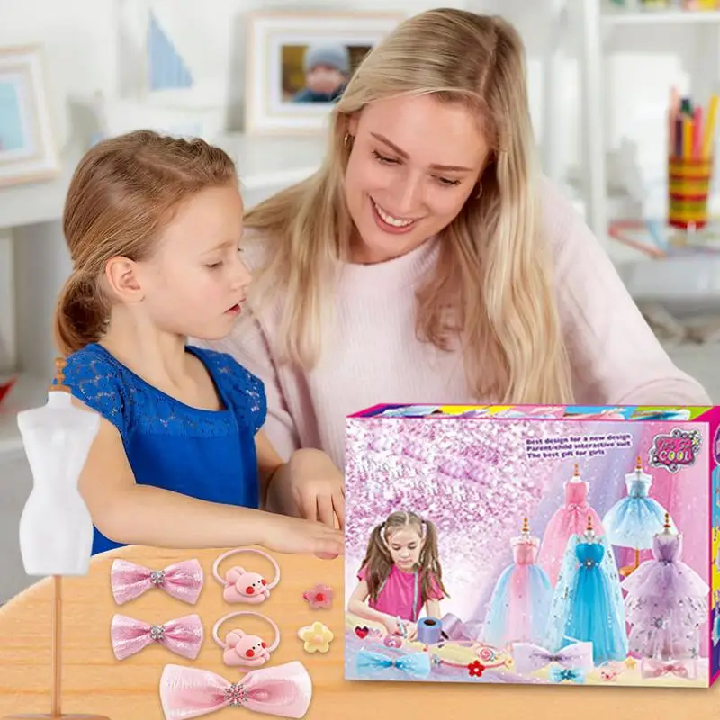 Clothes Design Kit Creative Dress Making Kit Girls Crafts Kit Children Clothes Design Kit For Home Kindergarten Nursery