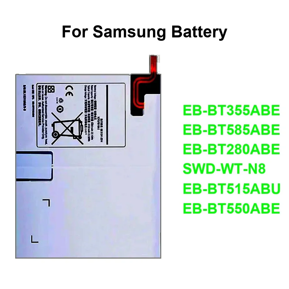 

EB-BT550ABE EB-BT585ABE EB-BT515ABU For Samsung Galaxy Tab A T290 T295 7.0 8.0 9.7 10.1 2016 2019 4000-7800Mah Tablet Battery