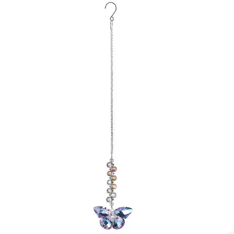 Handmade Crystal Butterfly Wind Chimes For Garden Yard Crystal Decoration J0MC