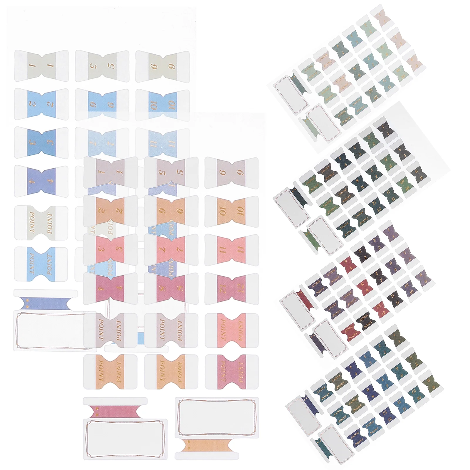 

6 Sheets Label Monthly Index Post Tabs Book Paper Stickers for Annotating Books