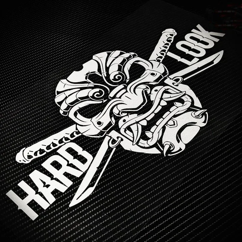 OFK Stickers reflective retro warrior Japanese ninja tough guy stickers Japanese drift car decals racing truck van wall decals