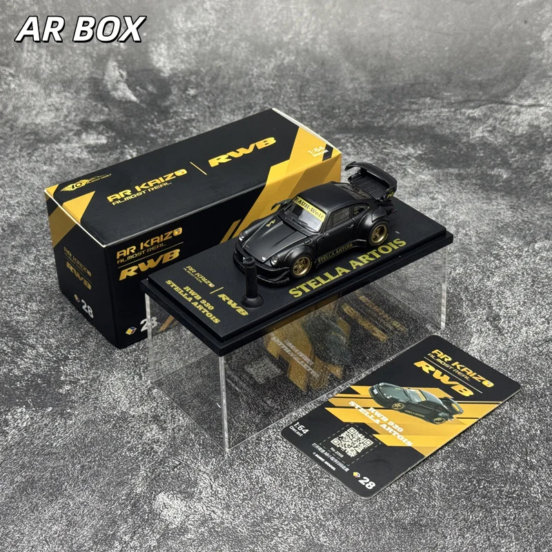 AR BOX 1: 64 RWB 930 Stella Artois, Modelo de Coche de Aleación Fundida a Presión, Juguete de Regalo para Niños, Artículo de Decoración para Colección de Adultos