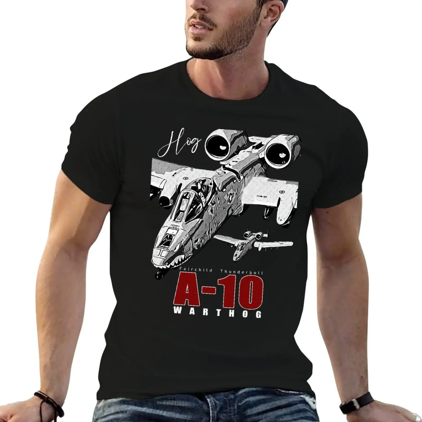 Fairchild A-10 Thunderbolt II Warthog T-Shirt oversizeds plus size clothes customs Aesthetic clothing fitted t shirts for men