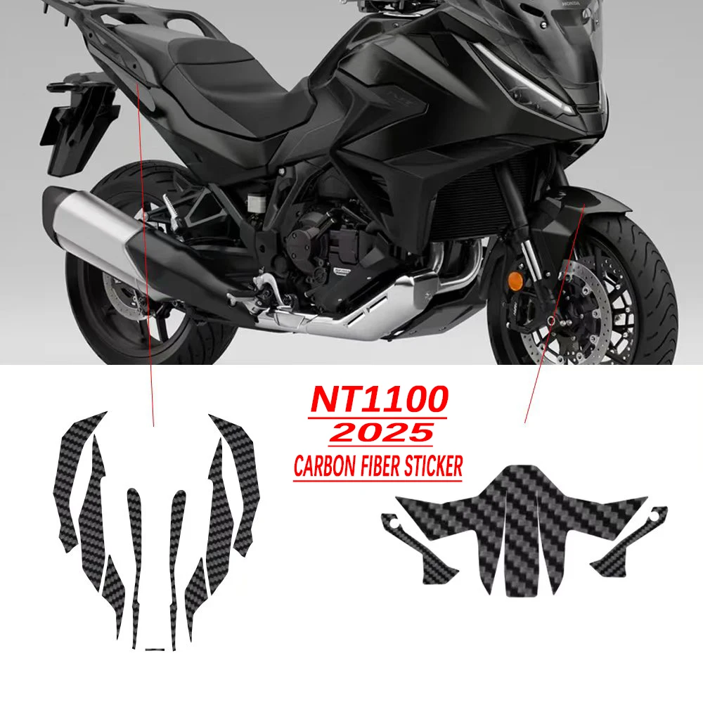 FOR Honda NT1100 2025 Motorcycle Carbon Fiber Stickers Kit NT1100 2025 Accessories Carbon Fiber Protective Sticker Decoration Mo