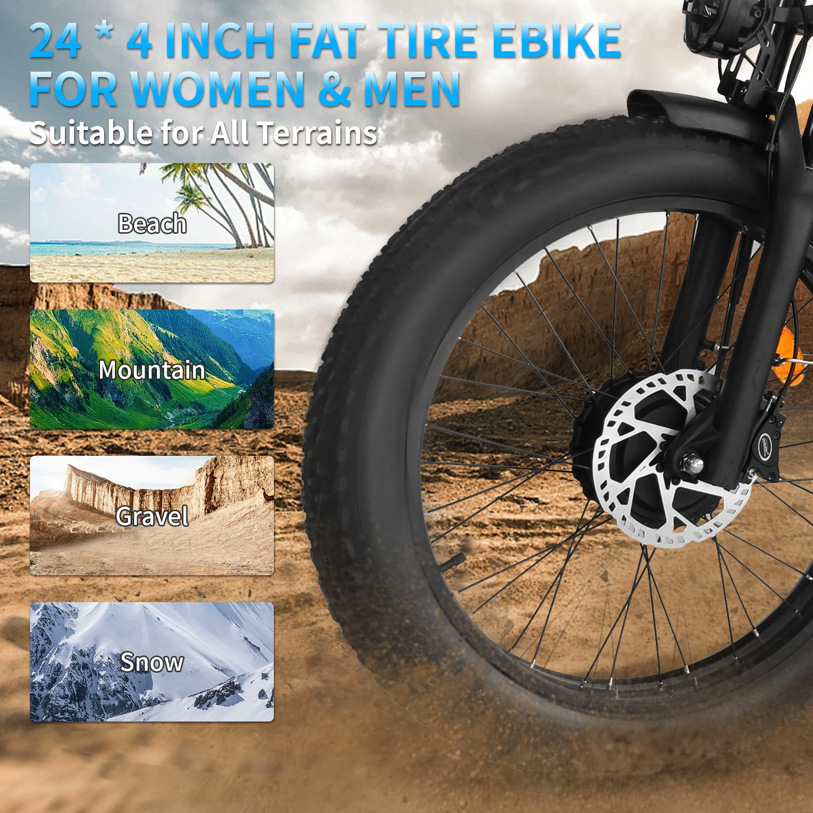 ORLMS MX500 الكبار Ebike 2000 واط محرك مزدوج 52 فولت 25 أمبير بطارية مدينة دراجة كهربائية 24*4.0 "الدهون الإطارات المزدوج تعليق دراجة كهربائية
