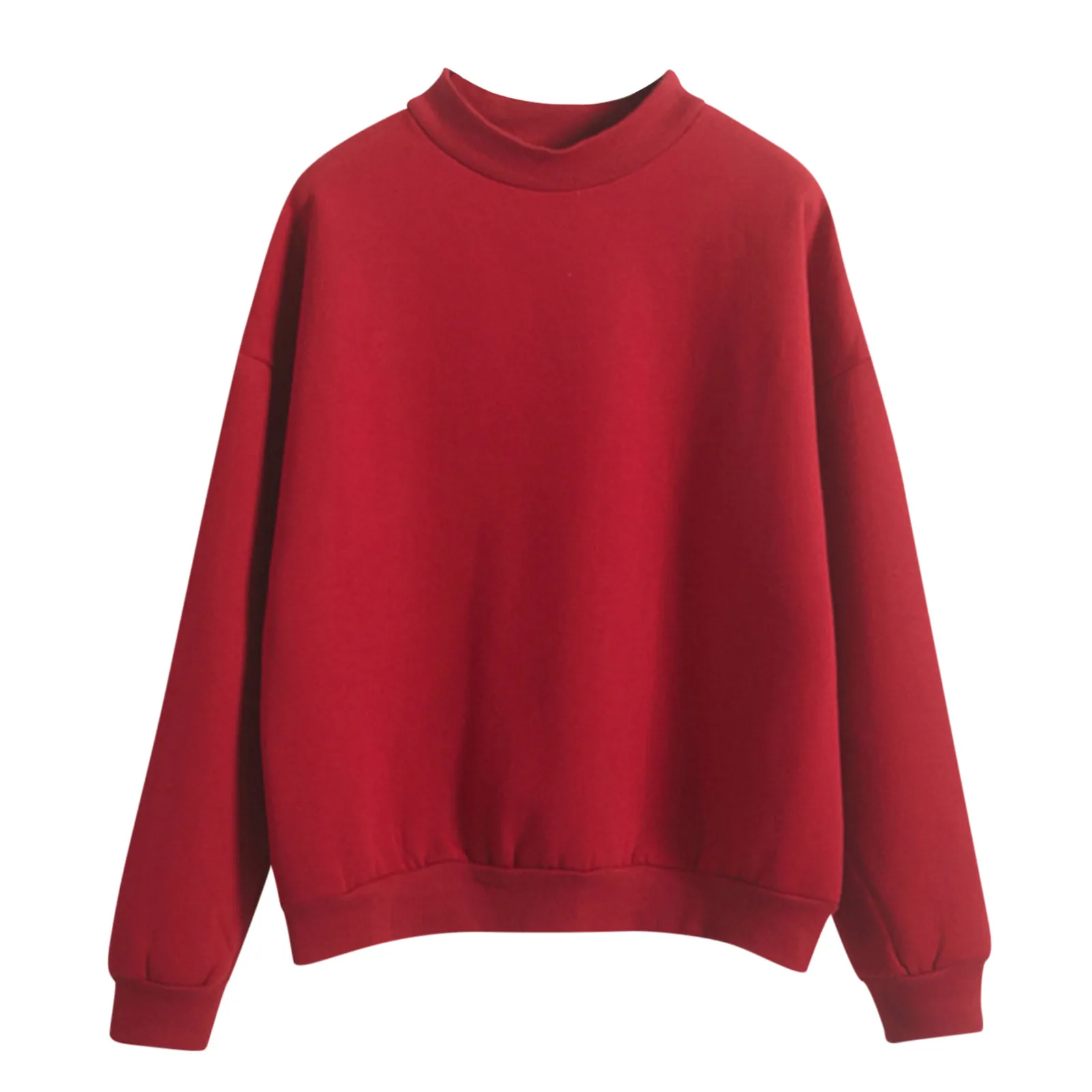 Ropa de béisbol de Color sólido para mujer, ropa de forro polar grueso, Sudadera con capucha cálida suelta, Simple y hermosa, Jersey informal cómodo