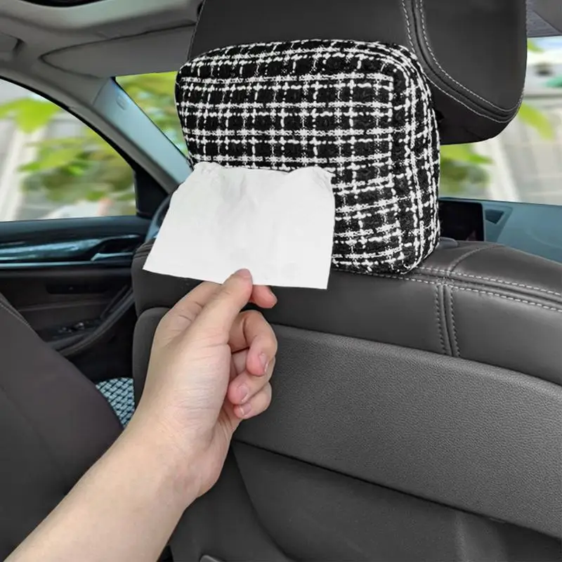 Car Napkin Holder Extra Large Soft Car Visor Tissue Dispenser Portable Auto Kleenex Holder car Center Console Armrest Napkin Box