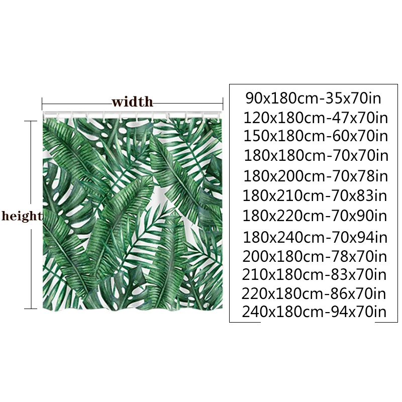 Forest Natural Scenery Shower Curtains 3d Printing Bath Curtains Polyester Washable Fabric With Hooks Home Decorative Screen