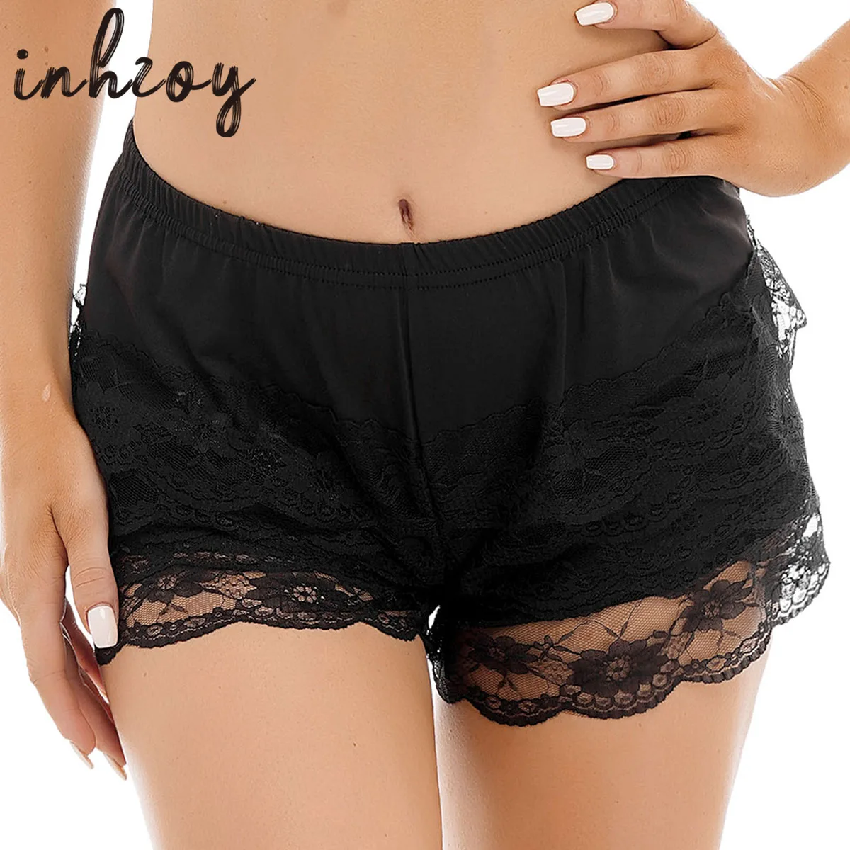 

Women Sexy Ruffled Lace Panties Sissy Pettipants Dance Bloomers Frilly Shorts Victorian Ruffles Underpants Pajama Sleep Pants