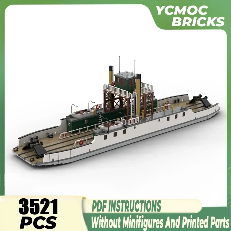 

Конструктор Moc, модель корабля, большой Железнодорожный паром, транспортное судно, технологические блоки, подарки, рождественские игрушки, Наборы «сделай сам» в сборе