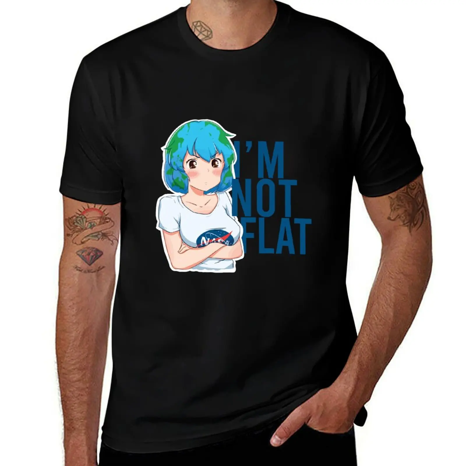 

Earth chan I'm not flat T-Shirt tops tshirts personalised boys animal print mens clothes