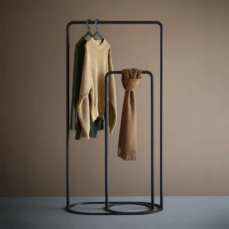 Nordic hangers, clothing store display racks, bedroom size simple household floor hats independent drying racks