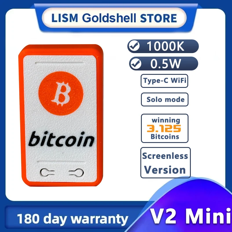 

NerdMiner V2 Mini 1000KH/S 0.5W Bitcoin Solo Miner Win 3.125 BTC Lottery Lucky Miner Low Power Consumption Asic Miner