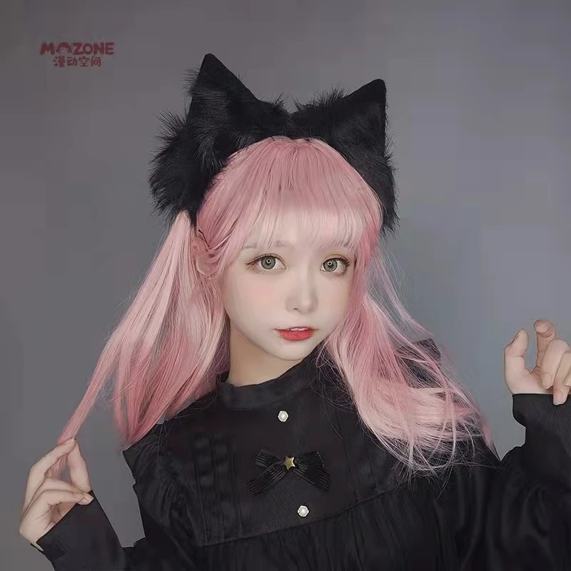 Cat ears cat tail simulation animal ears headband halloween party lolita maid cat tail cosplay anime accessories