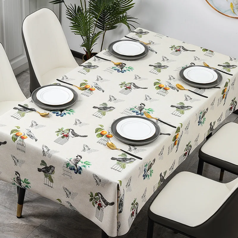 Elegant Tablecloth Floral Printing Tablecloth Rectangular Waterproof Stain Proof Tablecloth Floral Wedding Decorative Tablecloth