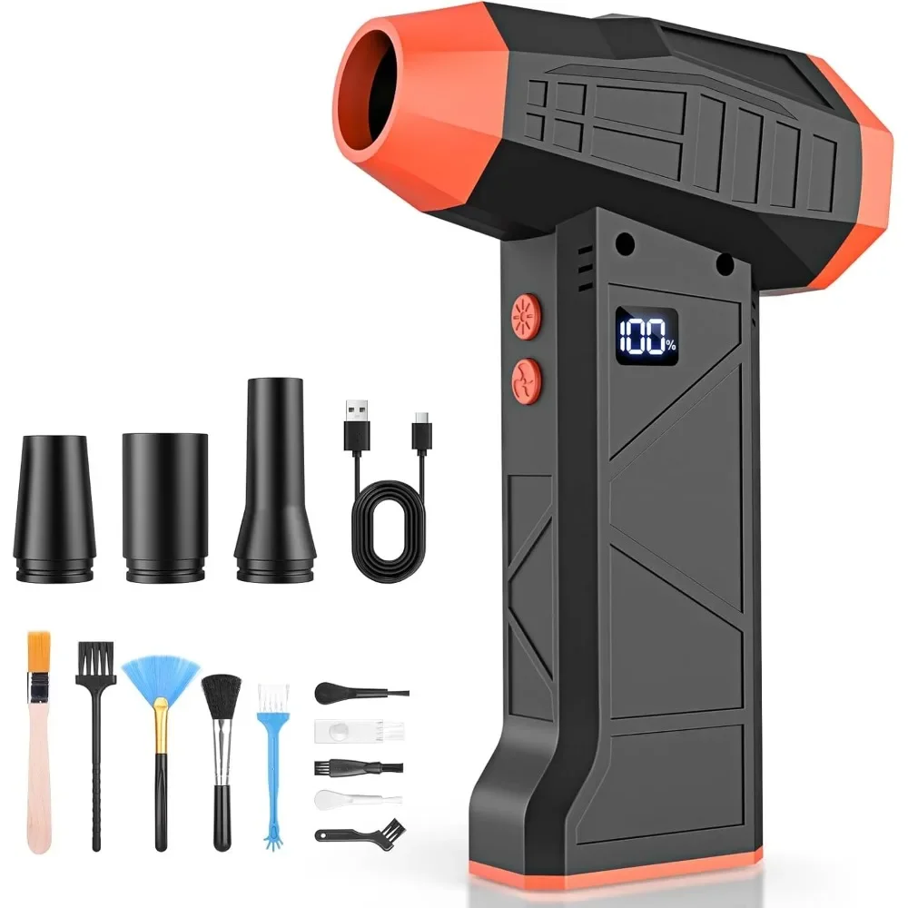 

Cordless Compressed Air Duster 110000RPM 4 Speed Rechargeable Portable Blower for Keyboard PC Car