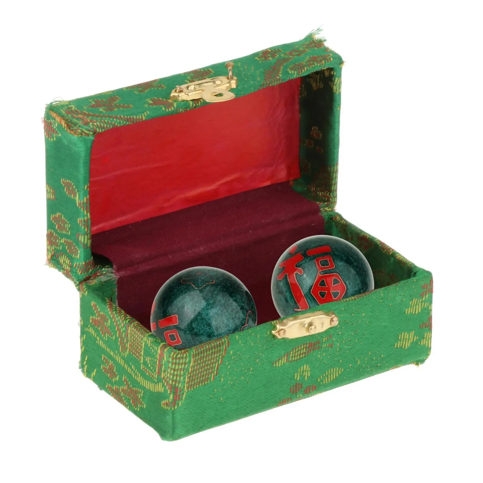 2Pcs Hand Massage Balls with Storage Box Chinese Baoding Balls for Seniors