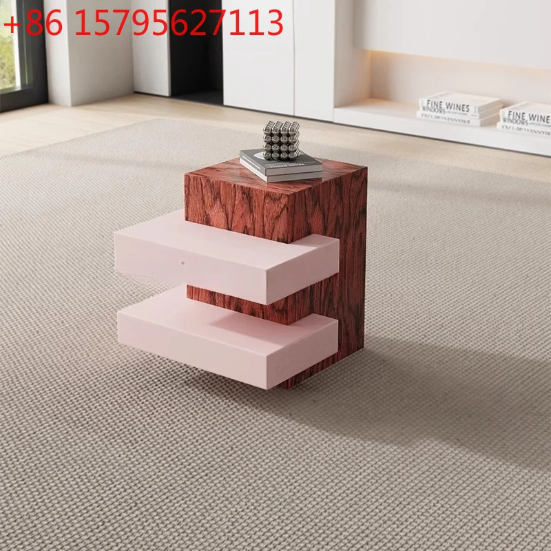 

Light luxury home high-end artistic edge a few simple modern designer living room creative geometric corner a few