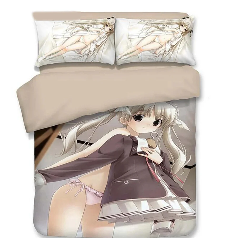 Anime Yosuga no Sora Kasugano Sora Bedding Set Boys Girls Twin Queen Size Duvet Cover Pillowcase Bed Kids Adult Customizable