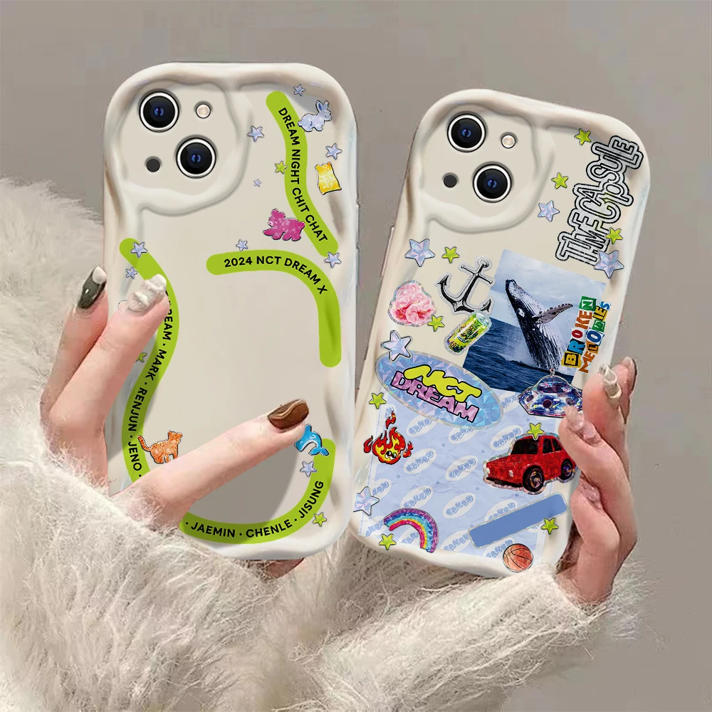 Kpop N-NCT D-Dream 3D Wave Case For iPhone 15 14 13 12 11 Pro Max Mini X XR XSMAX 8 7 6S Plus Soft Silicone Cover