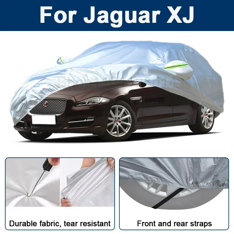 

Всепогодный чехол для автомобиля Jaguar XJ с отражающими полосами, водонепроницаемый, снегозащитный, пылезащитный, с защитой от УФ-излучения, автоаксессуары