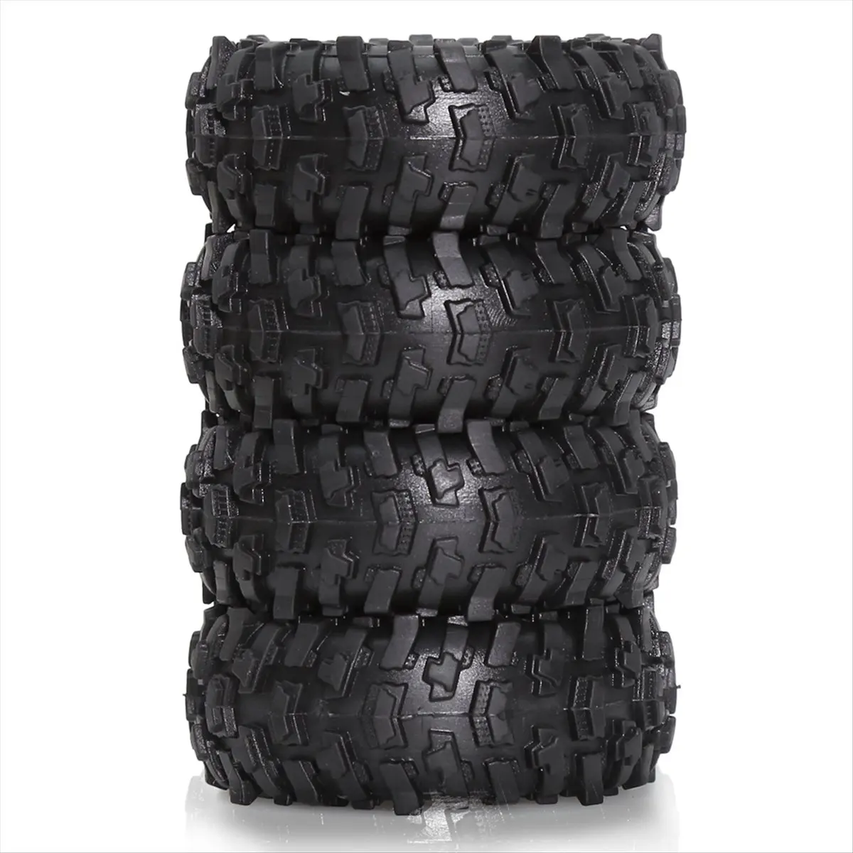 goodidea 4pcs 63mm 1.0inch Metal Beadlock Wheel Tire Set for 1/18 TRX4M SCX24 RC Crawler Car Upgrade Parts