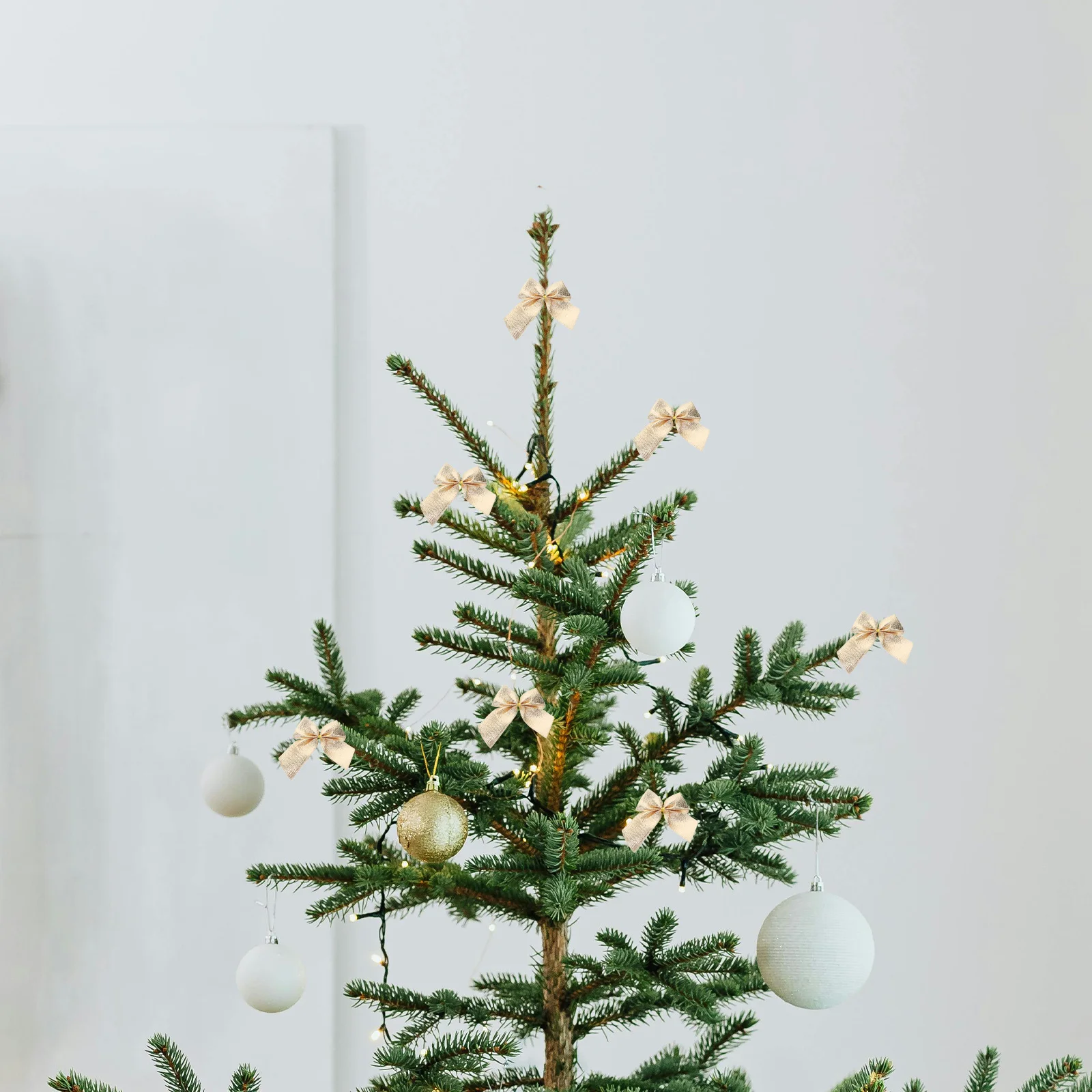 

24Pcs Christmas Bowknots Gold Glitter Ribbon Tree Decoration Band Festival Party DIY Crafts Wedding Hair Accessories