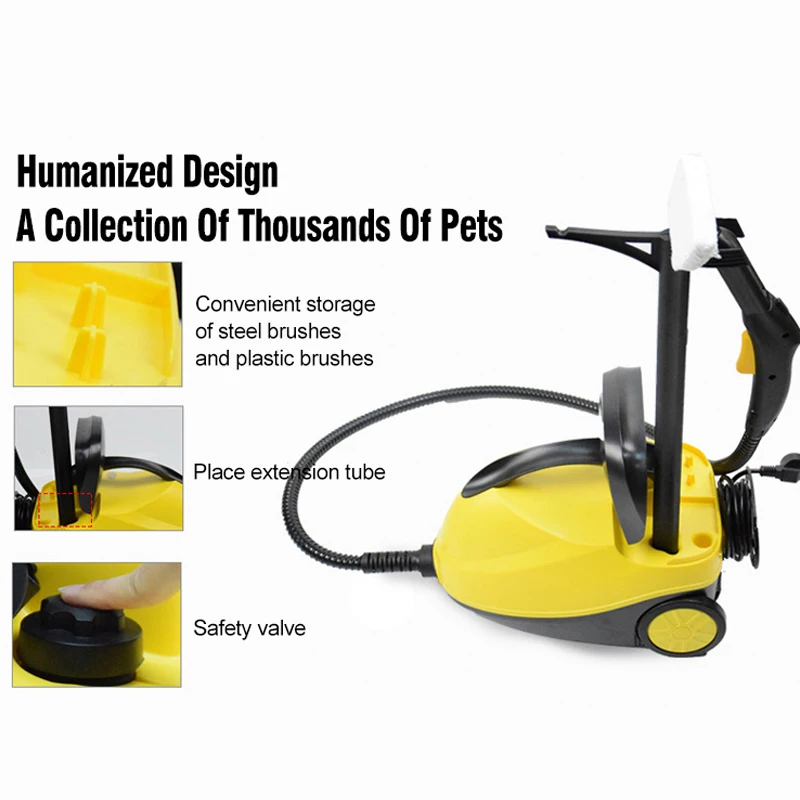 High Steam Cleaner Kill Mites Disinfector Home Kitchen 2000W  Electric Steam Cleaner for Stain Removal, formaldehyde, Floor, car