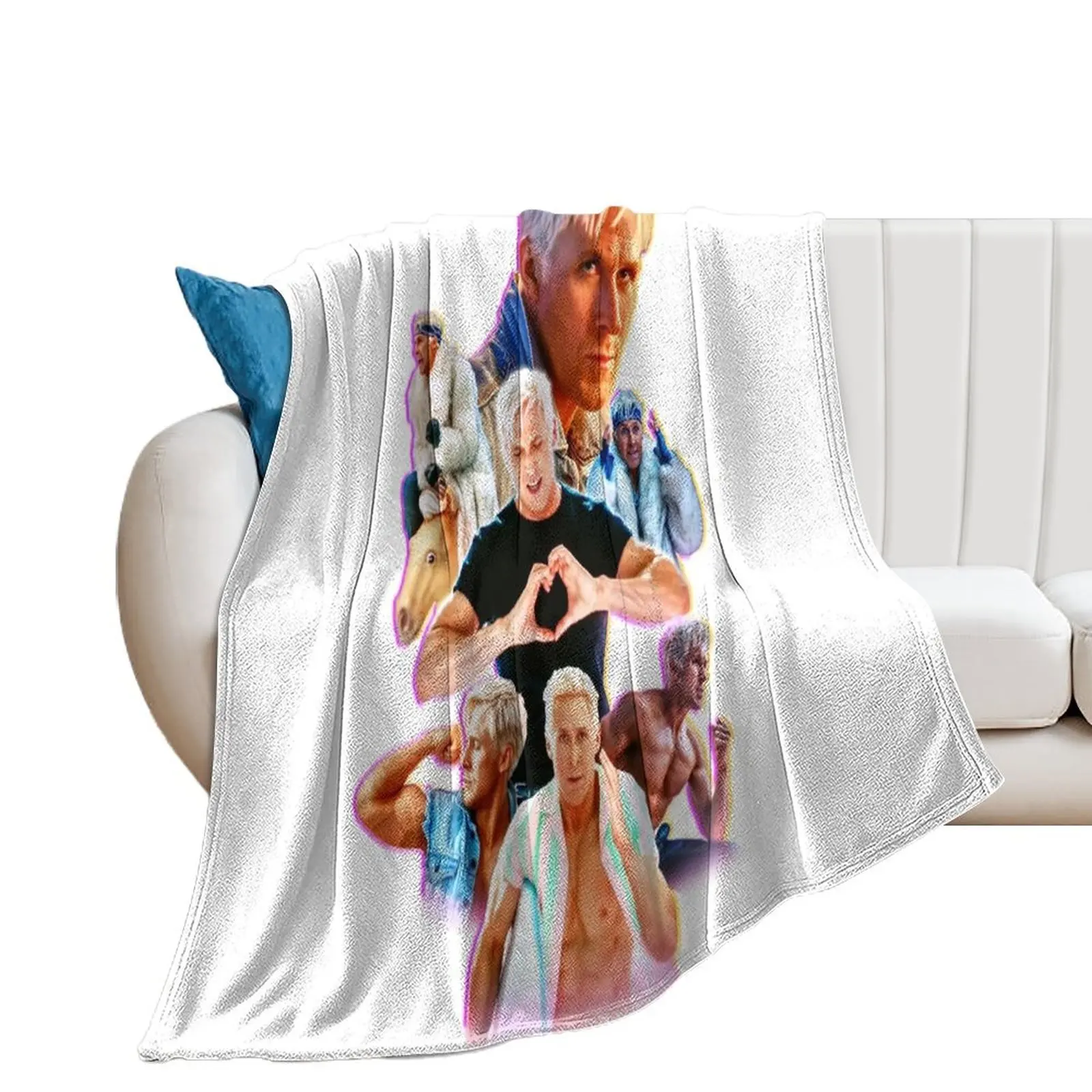 Ryan Gosling Kenergy T-Shirt Throw Blanket Camping Custom Blankets