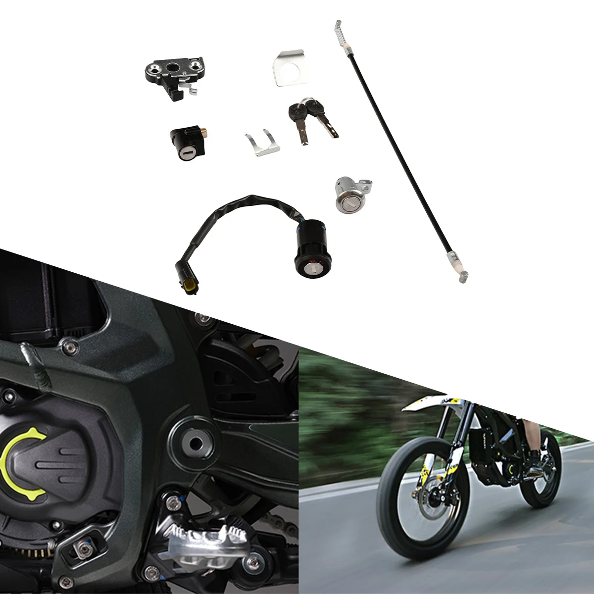 

Motorcross Accessories For Sur-Ron Surron Ultra Bee Key Set Start Lgnition Switch Electric Door Lock Key Kit Electric Dirt Bike