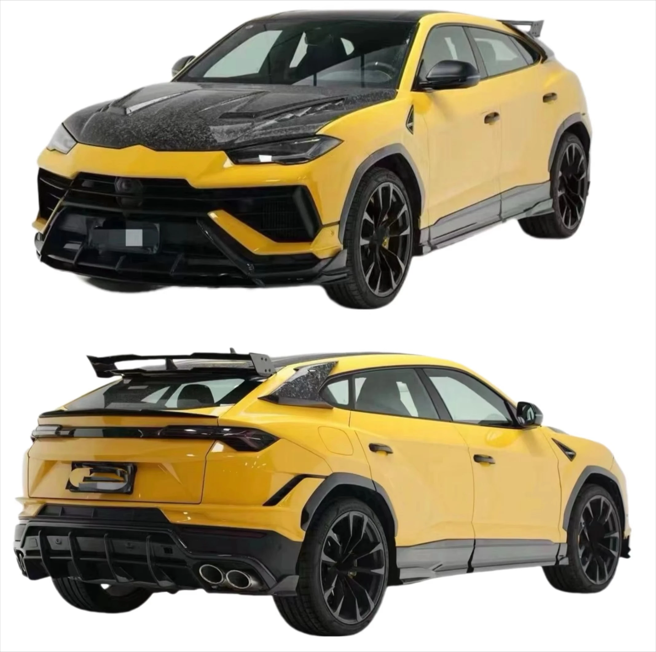 Обновленный комплект кузова из сухого углеродного волокна в ТОском стиле для Lamborghin URUS, передняя губа, задний диффузор, боковые юбки, задний спойлер, капот Обновленный комплект кузова из сухого углеродного волокна в ТОском стиле для Lamborghin URUS, передняя губа, задний диффузор, боковые юбки, задний спойлер, капот