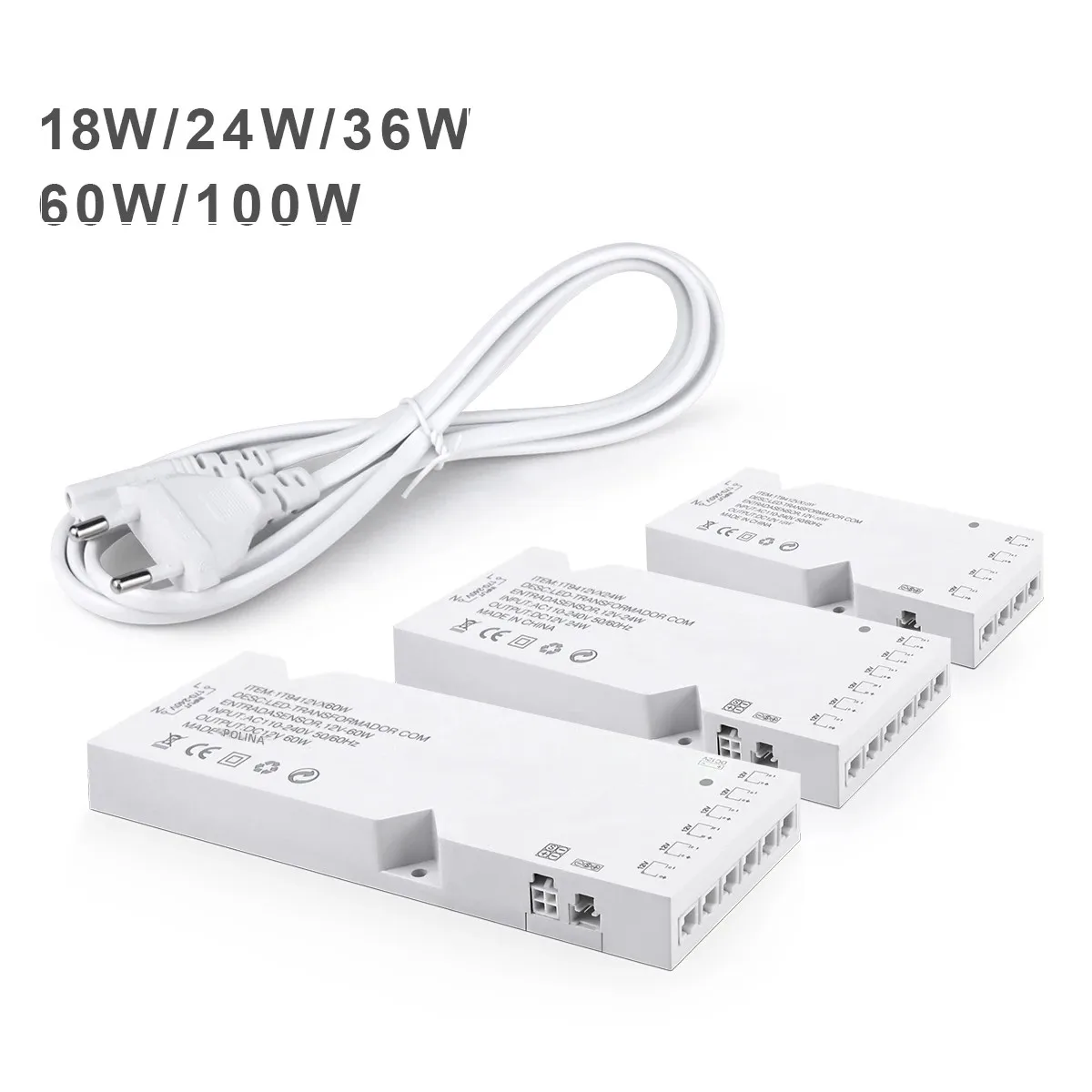 Ac220v 110v para dc12v transformador de iluminação led driver fonte de alimentação com 10 portas dupont para casa prateleira de armário de iluminação integrada