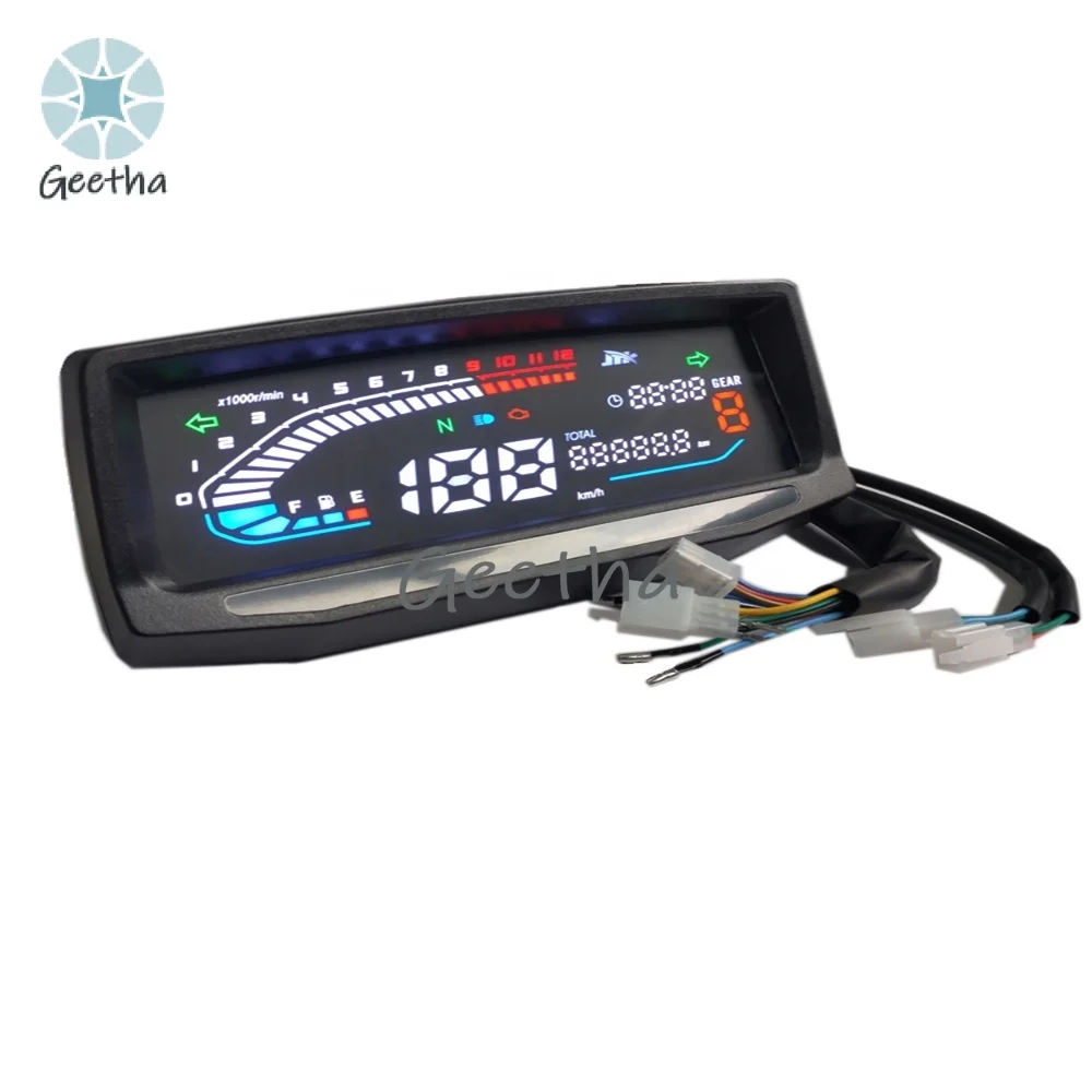 

Motorcycle Lcd Display Digital Speedometer Tachometer Odometer Fuel Meter