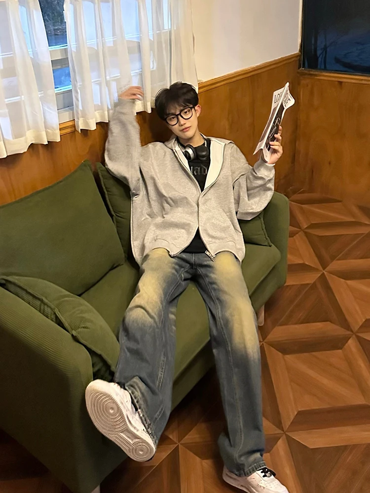 

Мужские джинсы Cleanfit с высокой талией, расклешенные, прямые, износостойкие, из микроэластичного денима, весна-осень