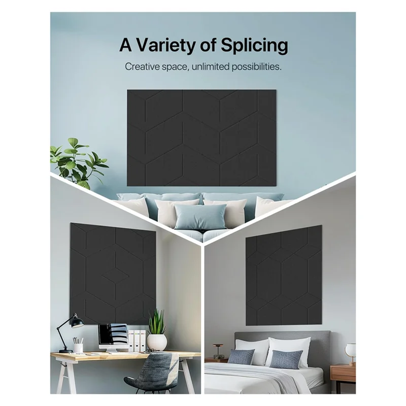 

A29Z-12 Pack Soundproof Wall Panels Self Adhesive, High Density Sound Proofing Panels For Home Studio, Living Room