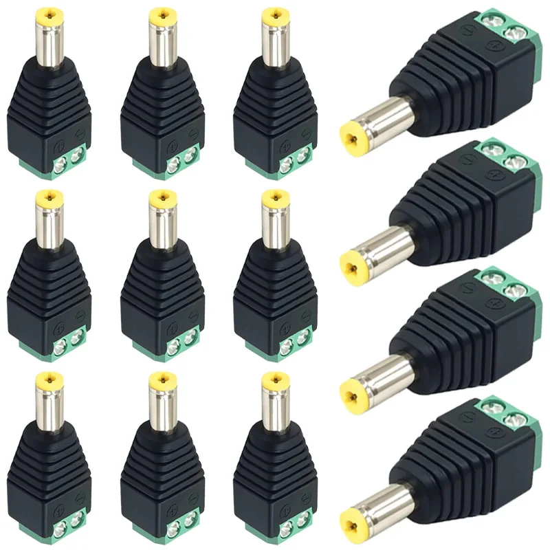 

5/20Pcs 5.5*2.1mm DC Power Plug DC Plug Screw Fastening Type Adapter for Audio Video Speaker