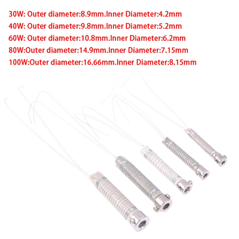 

Durable Electric Soldering Iron Core External Heating Element Replacement Weld Equipment Welding Tool 30/40/60/80/100W
