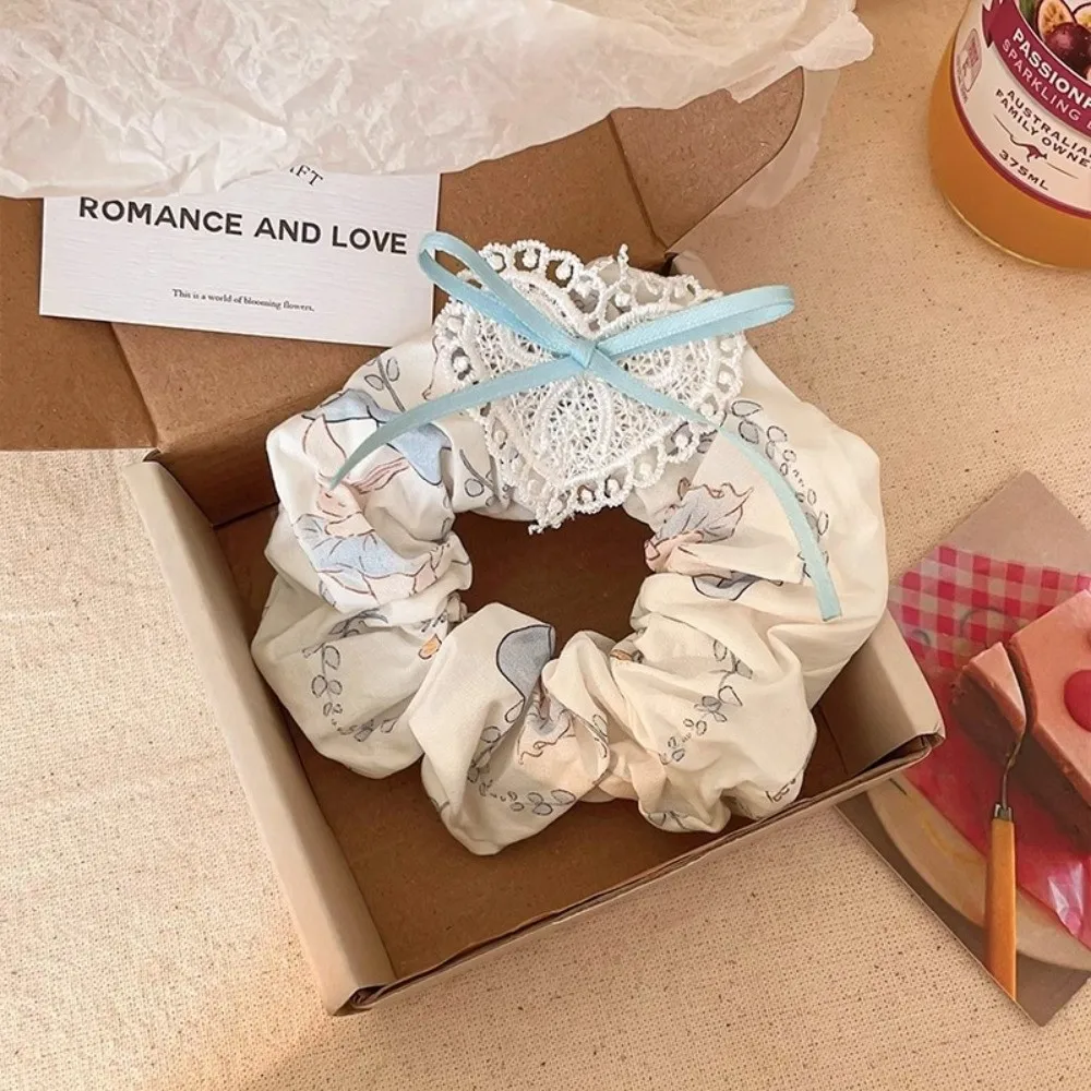 

Новые хлопковые резинки для волос с цветочным принтом, резиновые аксессуары, аксессуары для волос, милая повязка на голову