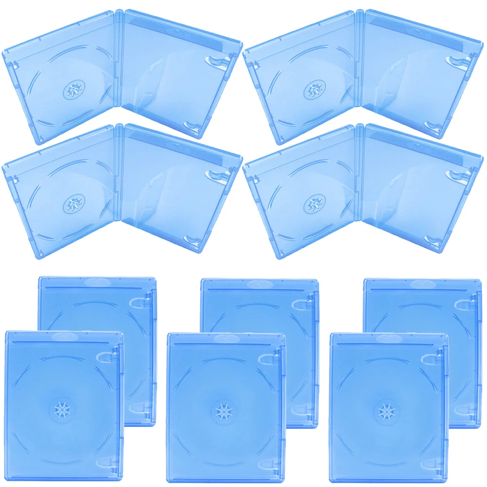 

15 Pcs Transparent Disc Clam Shell Standard Dvds Holders CD Storage Box Clear Replacement