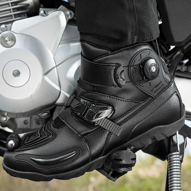 Motorcycle Shoes Motorcycle Boots Men's Street Riding Protective Sneakers with Extra Shift Pad and Ankle Support Mesh Lining