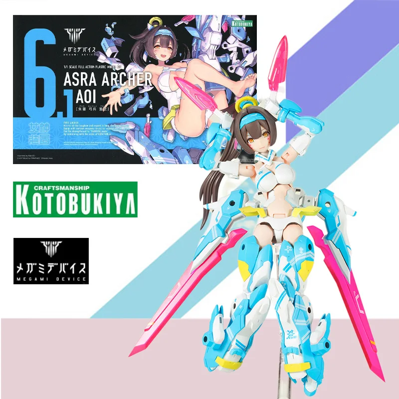 

Kotobukiya Original MEGAMI DEVICE Anime Model ASRA ARCHER AOI Figure Scale Action Assembly Plastic Model Kit Toy Gift for Kid