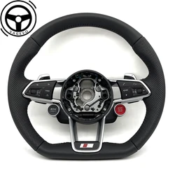 R8 button sport steering wheel For Audi A3 8Y leather perforated multifunction steering wheel