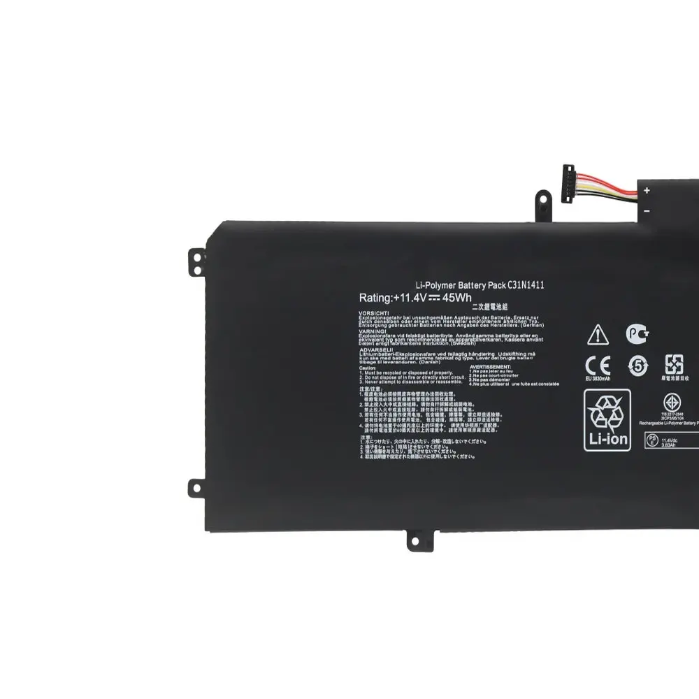 Imagem -02 - Bateria do Portátil para Asus Zenbook Novo 11.4v 45wh C31n1411 Ux305 Ux305l Ux305f Ux305c Ux305ca Ux305fa U305f U305fa U305l