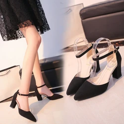 Women's Dress Shoes The New Classic Elegant Medium Heel with Free Shipping 2022 Fashion Pointed Toe Pumps Casual High Heels