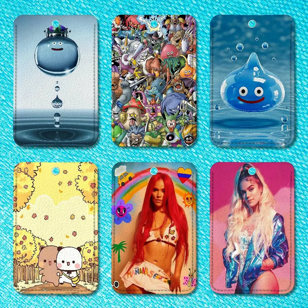 

D-Dragon Q-Quest Slime Game Holder Keychain For Work Card Bank Business Holder Student Card Protective Case Bus Card