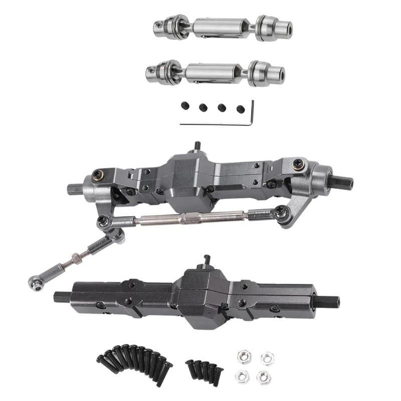 

Металлическая передняя и задняя ось с приводным валом для WPL C14 C24 C34 C44 B14 B24 1/16 аксессуары для радиоуправляемых автомобилей